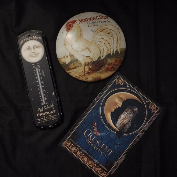 3 Vintage country Style metal signs thermometer home décor barn décor - Picture 10 of 10